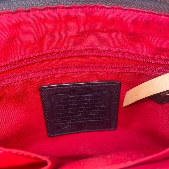 COACH FLORAL SIGNATURE bag shoulder crossbody buckle strap vintage y2k limited - Picture 11 of 16